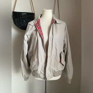 Vintage Current Seen Plaid Zip Small Bomber Jacket, Size Medium